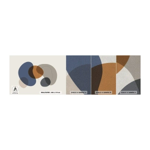 Échantillon de Papier Peint Premium Sand - Gouttes de couleur - Abstraction, Morceau, Graphique - 100x30 cm