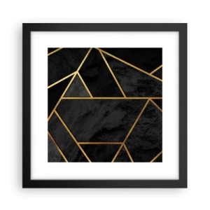 Affiche dans un cadre noir - Poster - Obscurité et éclat - 30x30 cm