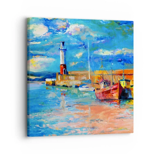 Impression sur toile - Image sur toile - Un après-midi dans la baie arc-en-ciel - 30x30 cm