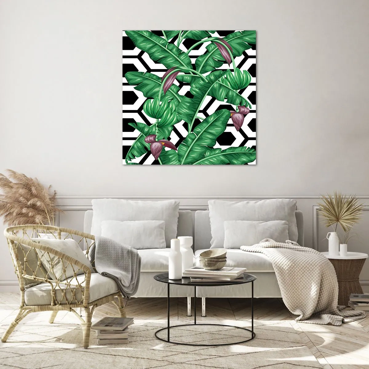 Impression sur verre - Image sur verre - Une composition symétrique par nature - 30x30 cm