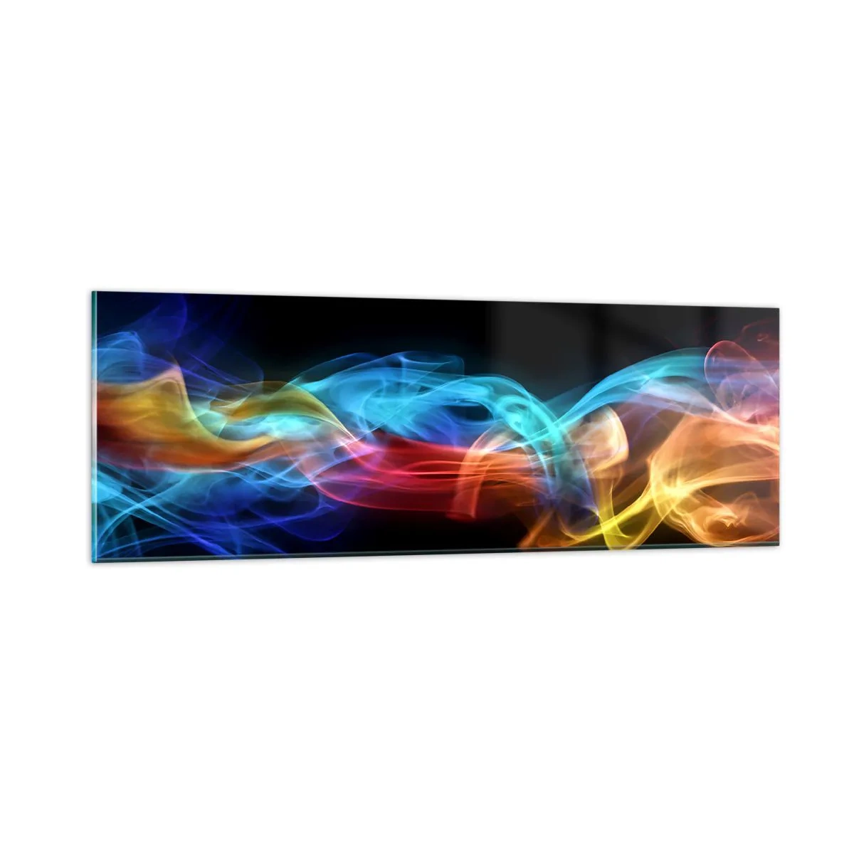 Impression sur verre - Image sur verre - Danse arc-en-ciel du brouillard - 90x30 cm