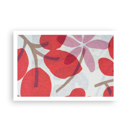 Affiche - Poster - Composition florale dans les roses - 91x61 cm