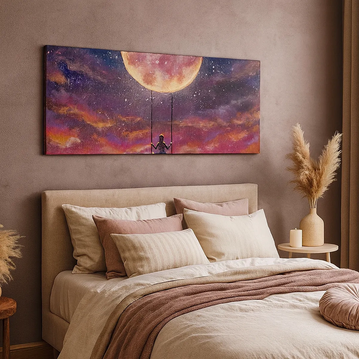 Impression sur toile - Image sur toile - Se balancer dans les nuages - 30x30 cm