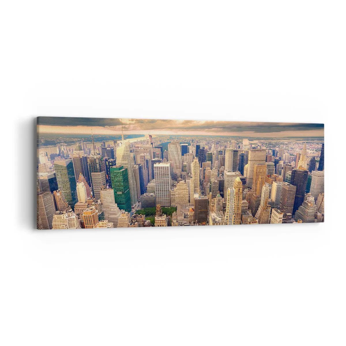 Impression sur toile - Image sur toile - Métropole dorée - 90x30 cm