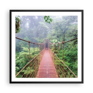 Affiche dans un cadre noir - Poster - Suspendu sur les couronnes - 60x60 cm