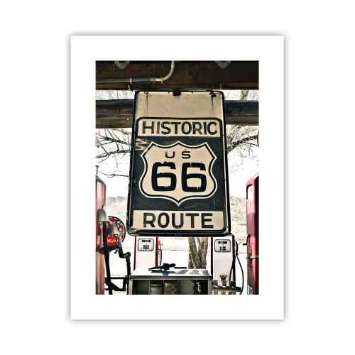 Affiche - Poster - Voyage rétro américain - 30x40 cm