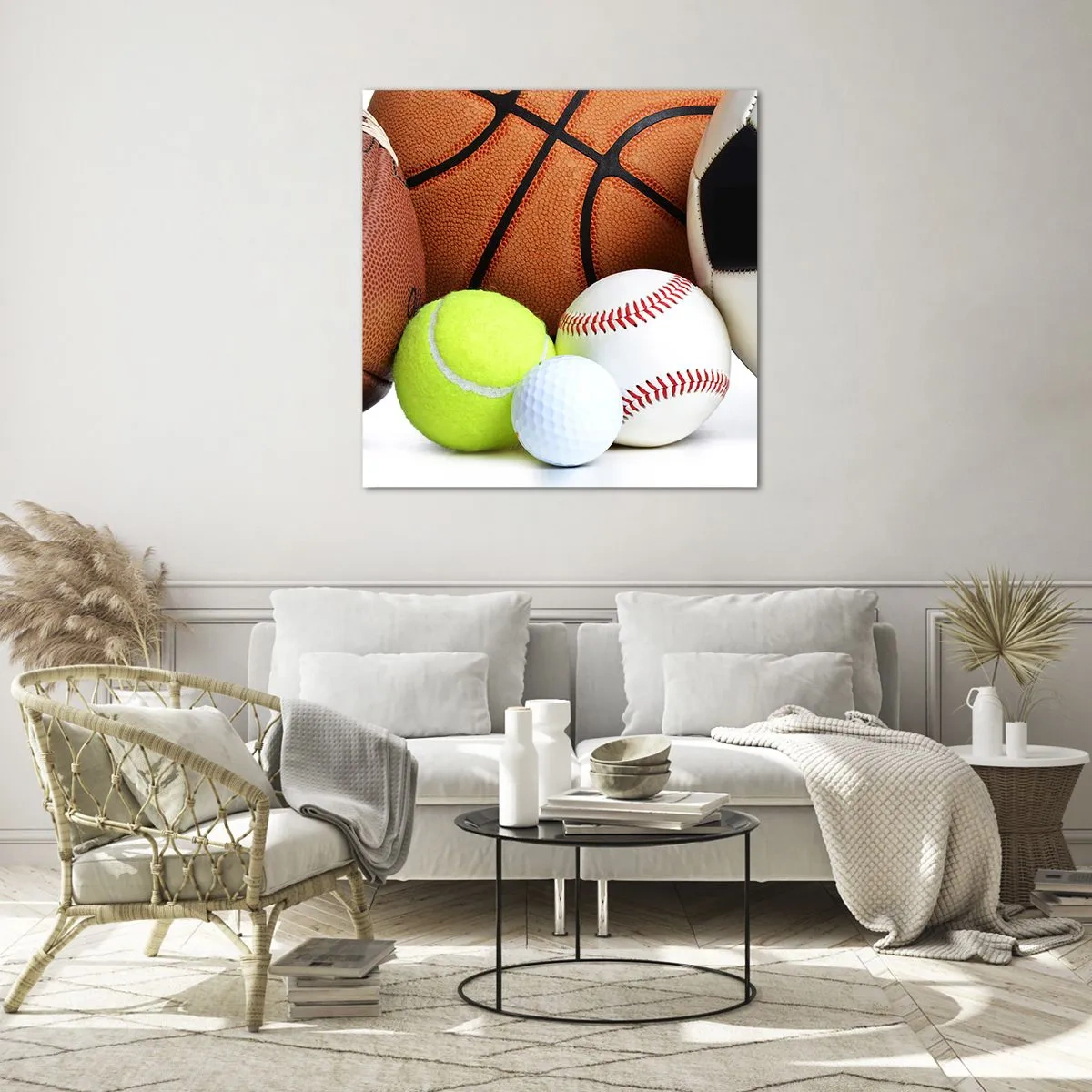 Impression sur verre - Image sur verre - Le football nous connecte ! - 30x30 cm