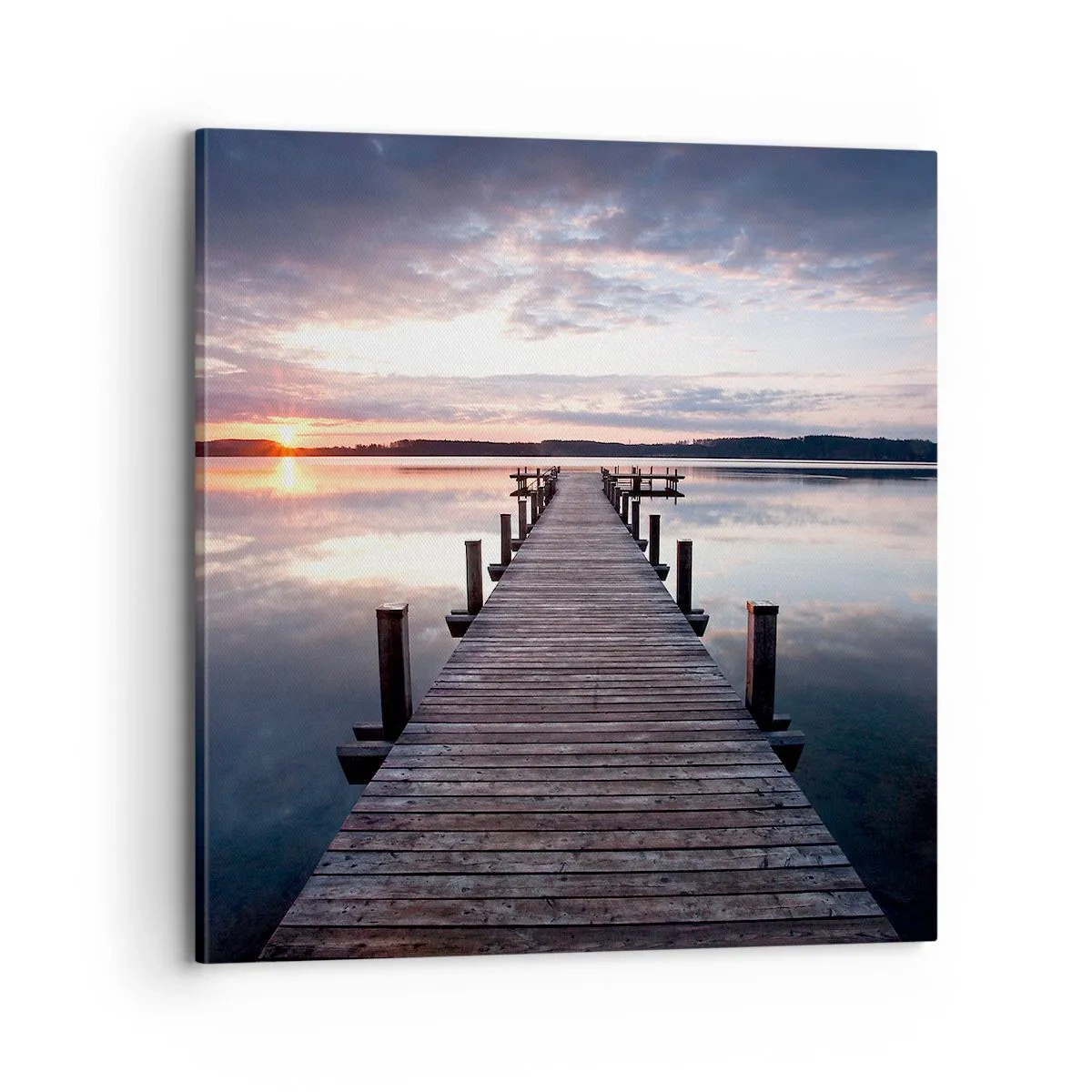 Impression sur toile - Image sur toile - Une frontière tranquille entre le jour et la nuit - 70x70 cm