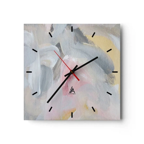 Horloge murale - Pendule murale - Dans un monde pastel - 40x40 cm