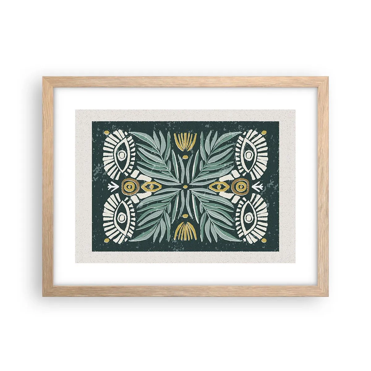 Affiche dans un chêne clair - Poster - Comme une découpe folklorique - 40x30 cm