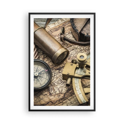 Affiche dans un cadre noir - Poster - Fixer un cap - 61x91 cm