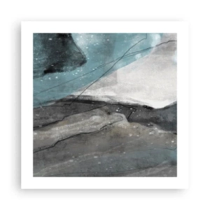 Affiche - Poster - Résumé : roches et glace - 50x50 cm