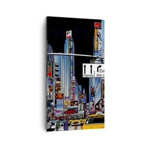 Impression sur toile - Image sur toile - Grande nuit de bande dessinée - 45x80 cm