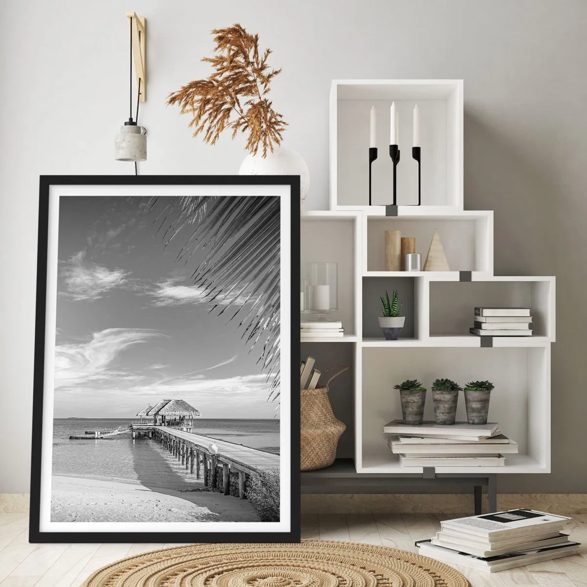 Affiche dans un cadre noir - Poster - Souvenirs ou rêve? - 70x100 cm