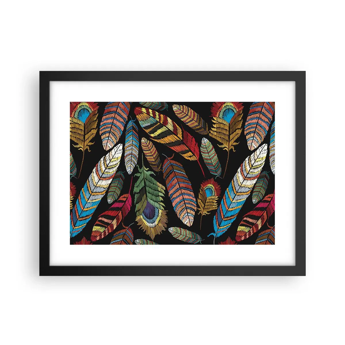 Affiche dans un cadre noir - Poster - Le carnaval des oiseaux - 40x30 cm