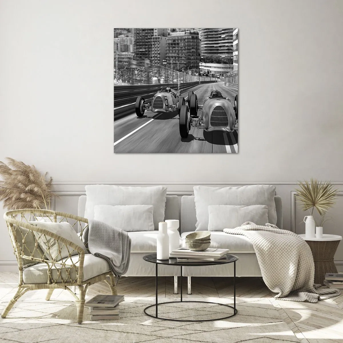 Impression sur verre - Image sur verre - Il y a longtemps à Monté Carlo - 40x40 cm