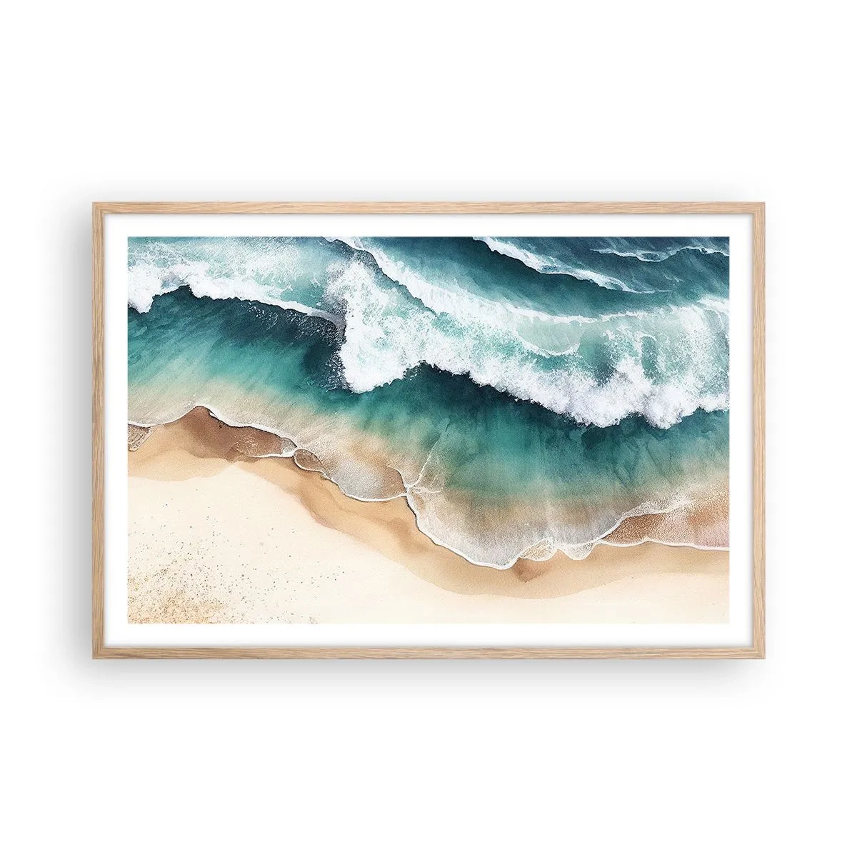 Affiche dans un chêne clair - Poster - La rencontre éternelle - 91x61 cm