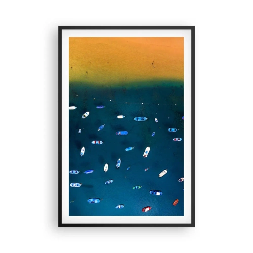 Affiche dans un cadre noir - Poster - Jeu de vacances - 61x91 cm