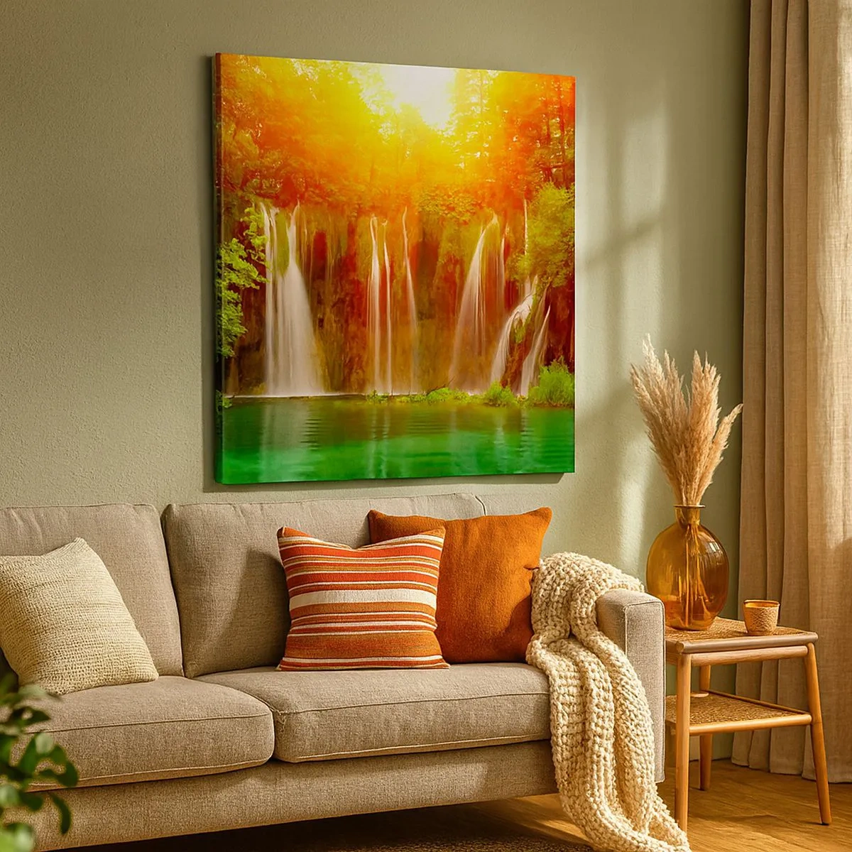 Impression sur toile - Image sur toile - Au soleil et à l'ombre - 30x30 cm