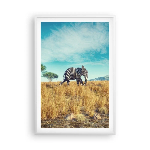 Affiche dans un cadre blanc - Poster - Le gris n'est déjà plus à la mode - 61x91 cm