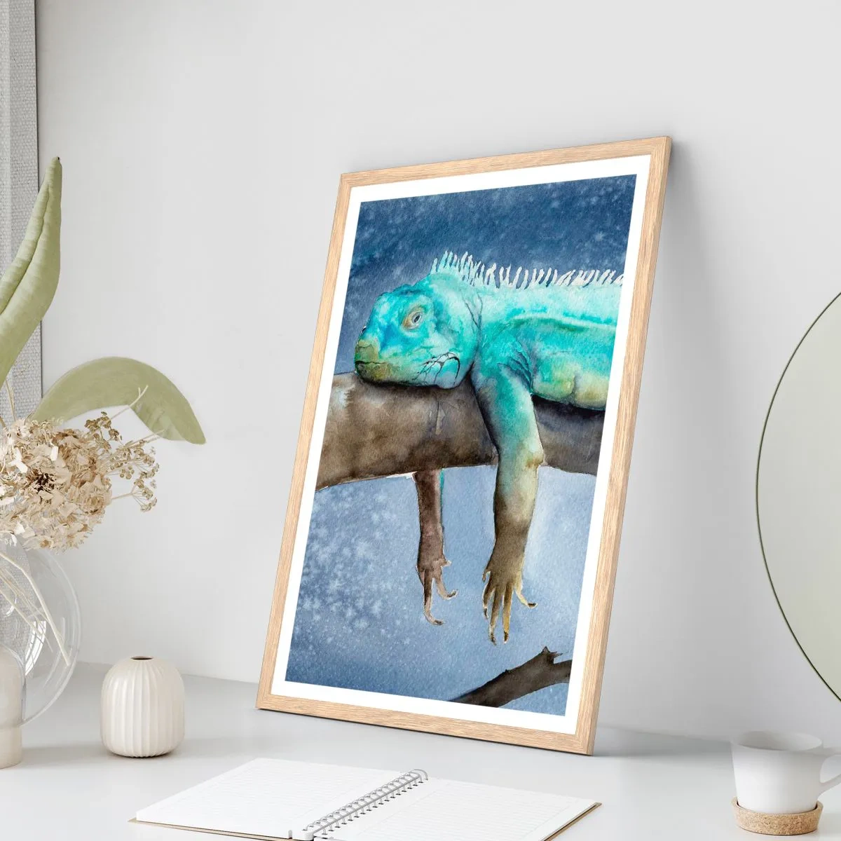 Affiche dans un chêne clair - Poster - Tout va bien! - 30x40 cm