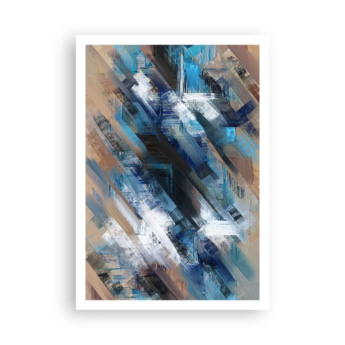Affiche - Poster - Diagonale de bleus - 70x100 cm