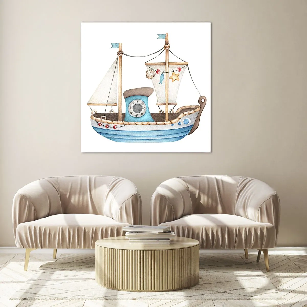 Impression sur verre - Image sur verre - Ohé, l'aventure ! - 40x40 cm