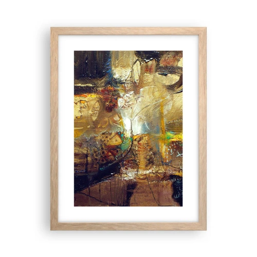 Affiche dans un chêne clair - Poster - Froid, tiède, chaud - 30x40 cm