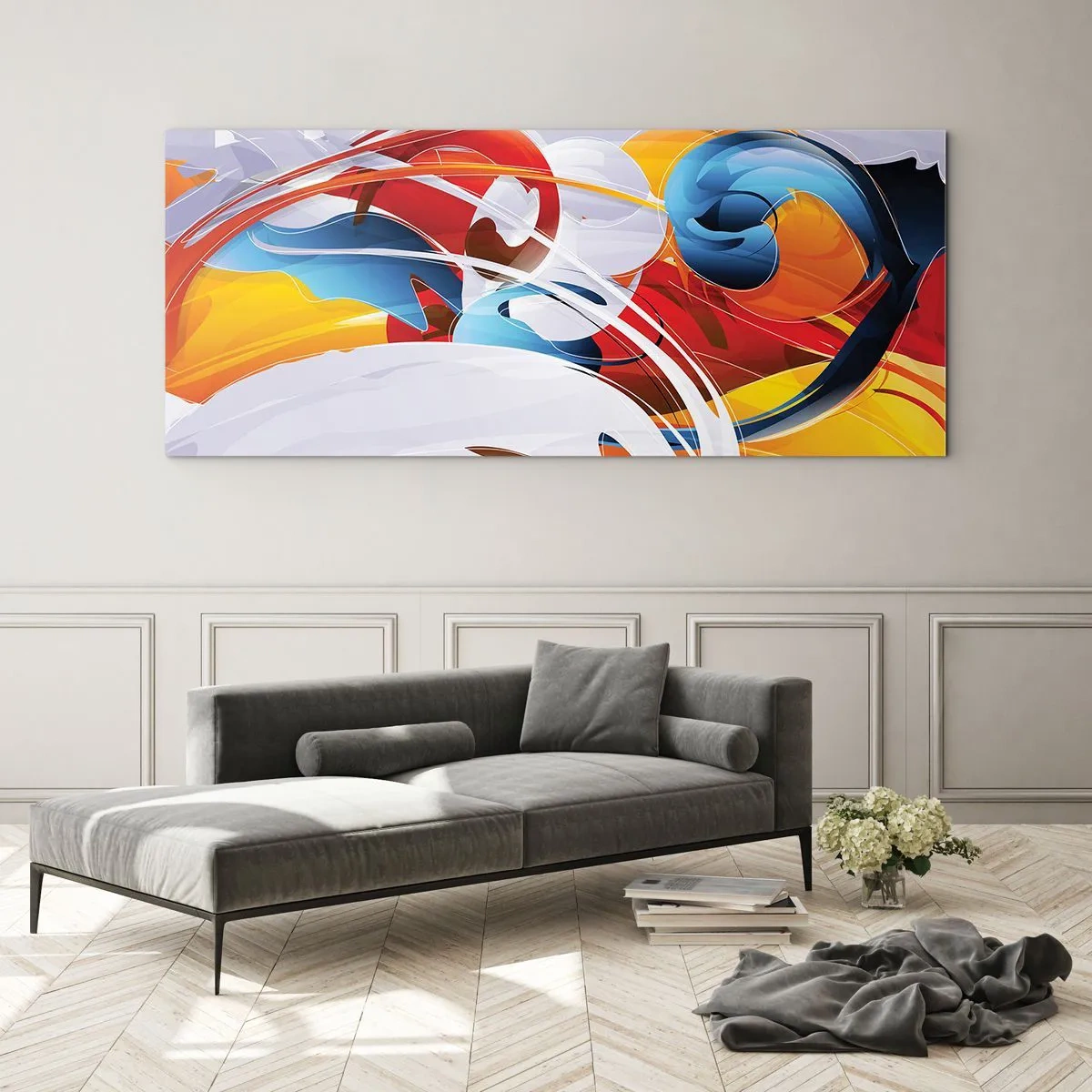 Impression sur verre - Image sur verre - La danse des éléments - 90x30 cm