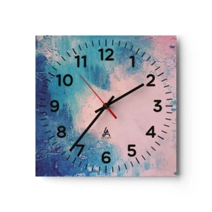 Horloge murale - Pendule murale - Etreintes bleues - 40x40 cm