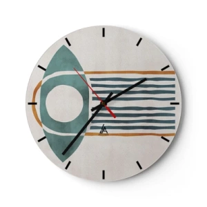 Horloge murale - Pendule murale - Signes et rituels - 40x40 cm
