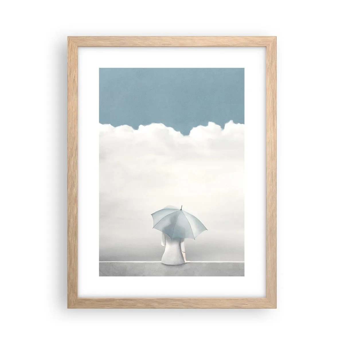 Affiche dans un chêne clair - Poster - Aux confins de la réalité et des rêves - 30x40 cm