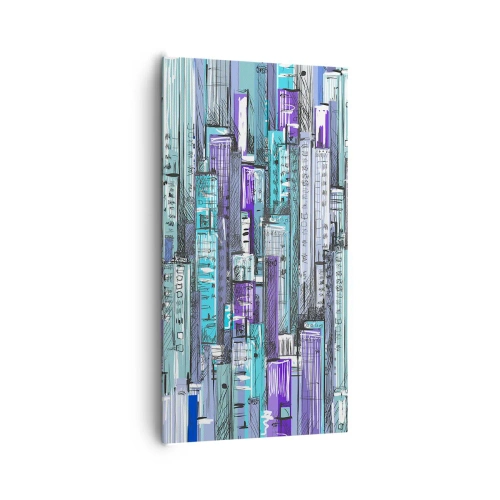 Impression sur toile - Image sur toile - Bleuâtre avec le ciel - 65x120 cm