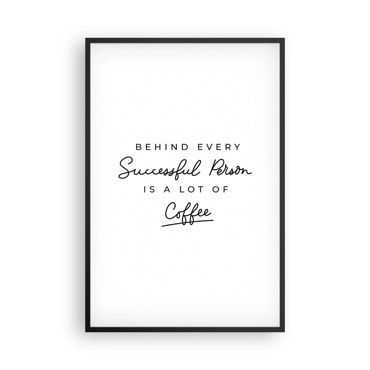 Affiche dans un cadre noir - Poster - Secret du succès - 61x91 cm