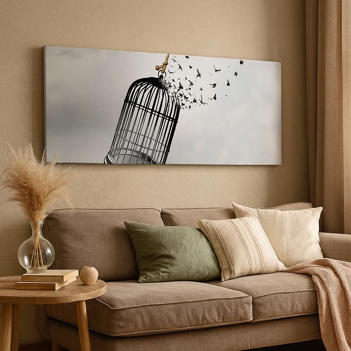 Impression sur toile - Image sur toile - Foie...Espoir...Liberté! - 30x30 cm