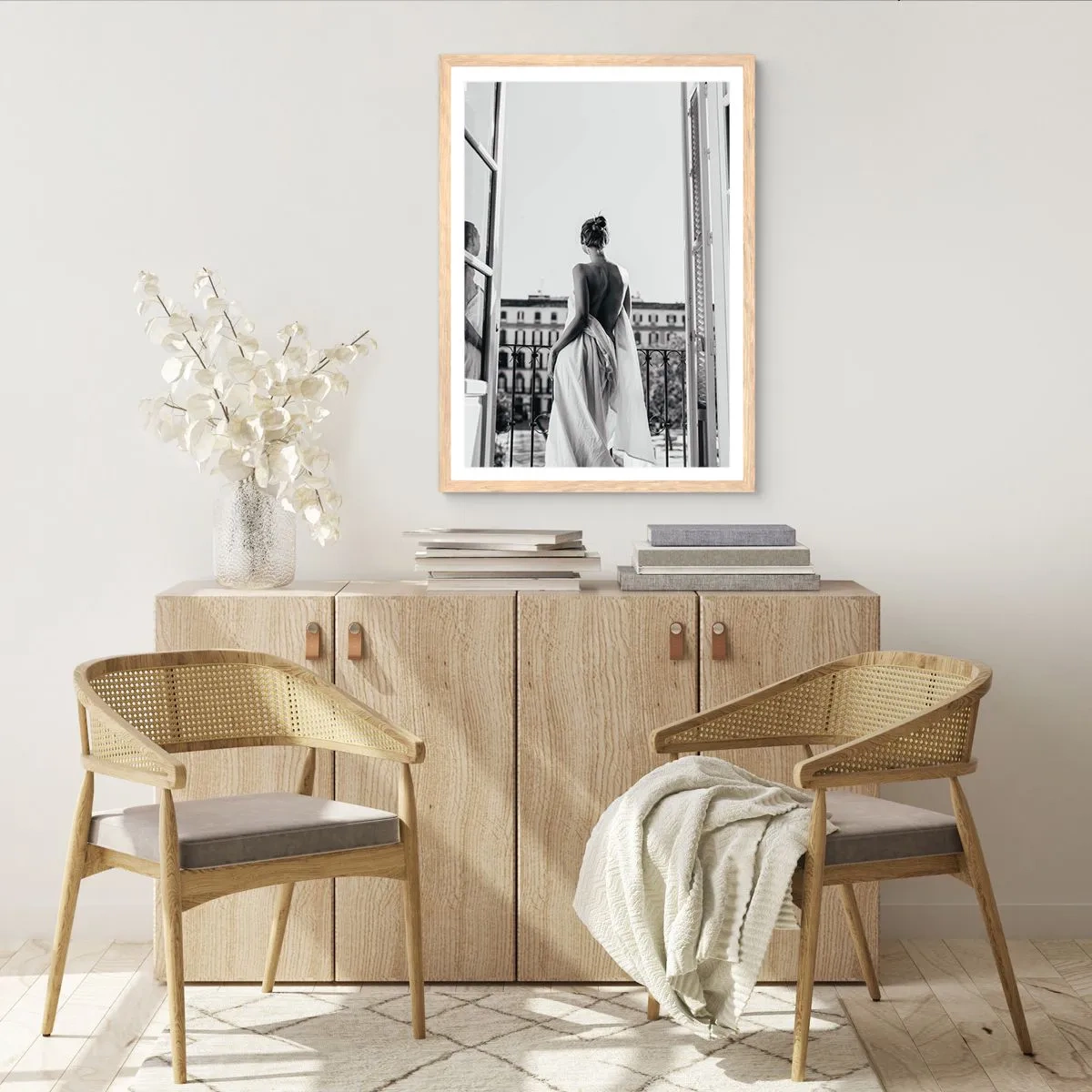 Affiche dans un chêne clair - Poster - Eveil des pensées - 70x100 cm