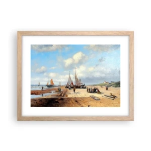 Affiche dans un chêne clair - Poster - Après une capture réussie - 40x30 cm