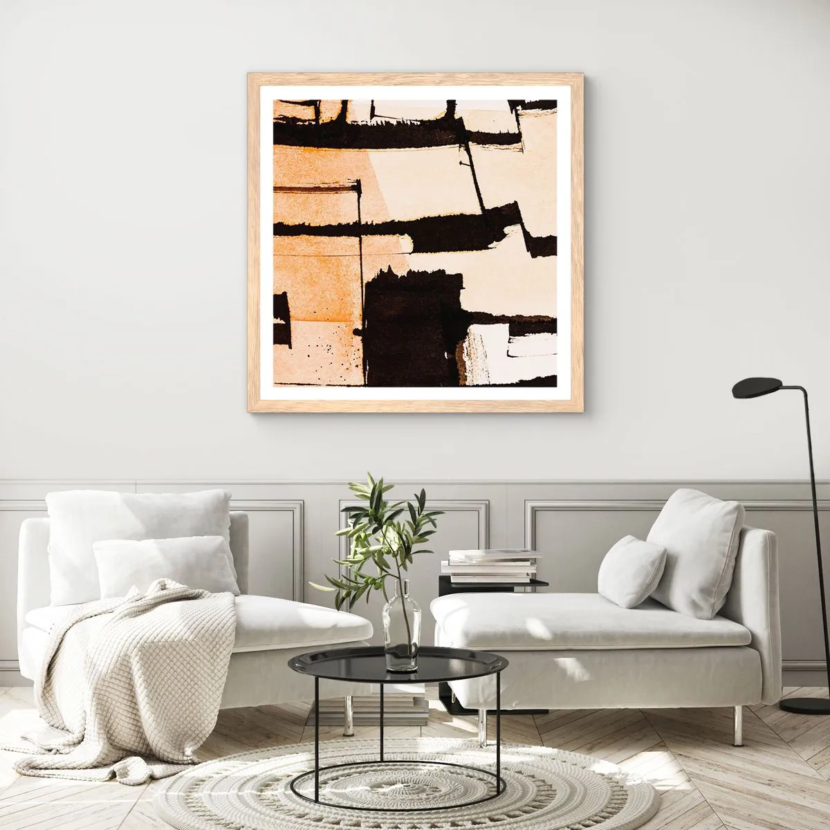 Affiche dans un chêne clair - Poster - De l’ordre malgré tout - 50x50 cm