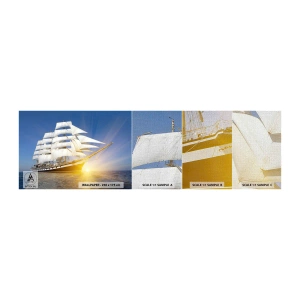 Échantillon de Papier Peint Premium Canvas - Leur temps ne passera jamais - Mer, Bateau à voile, Bateau - 100x30 cm