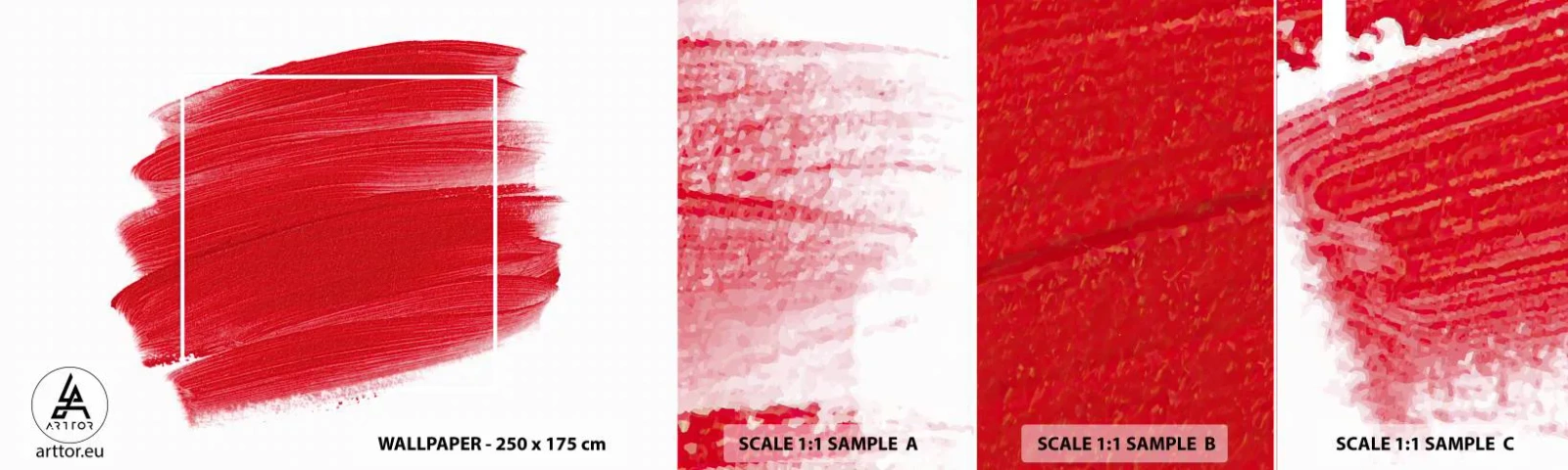 Échantillon De Papier Peint Standard Eco - En dehors du cadre - Abstraction, Morceau, Minimalisme - 100x30 cm