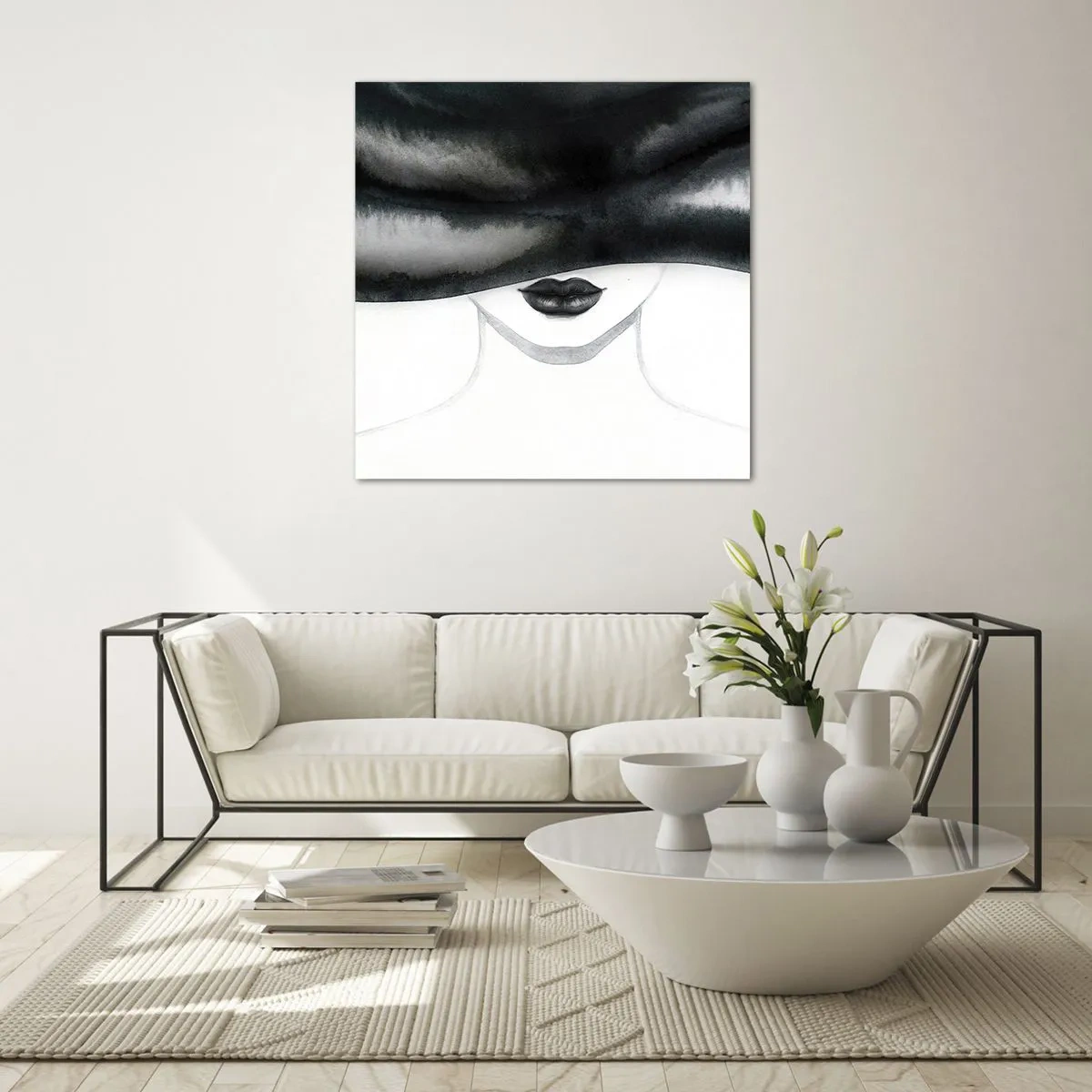 Impression sur verre - Image sur verre - Un mystère sensuel - 50x50 cm