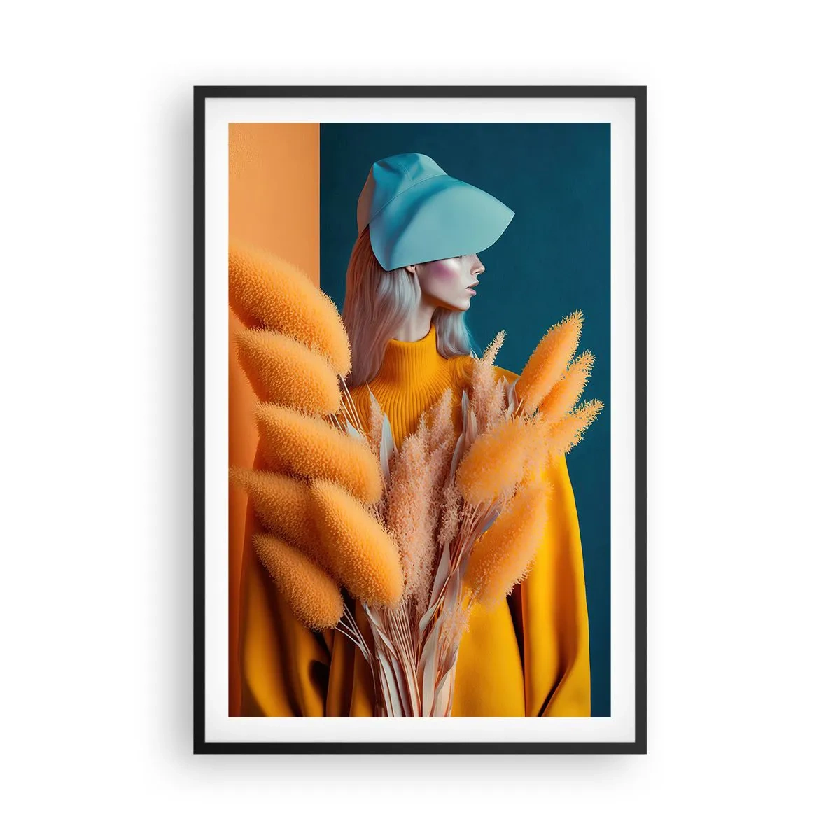 Affiche dans un cadre noir - Poster - Portrait moelleux - 61x91 cm