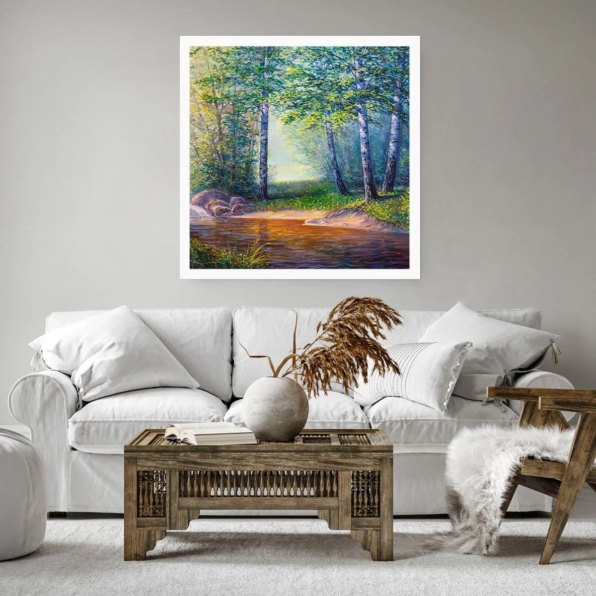 Affiche - Poster - Paysage idyllique - 30x30 cm