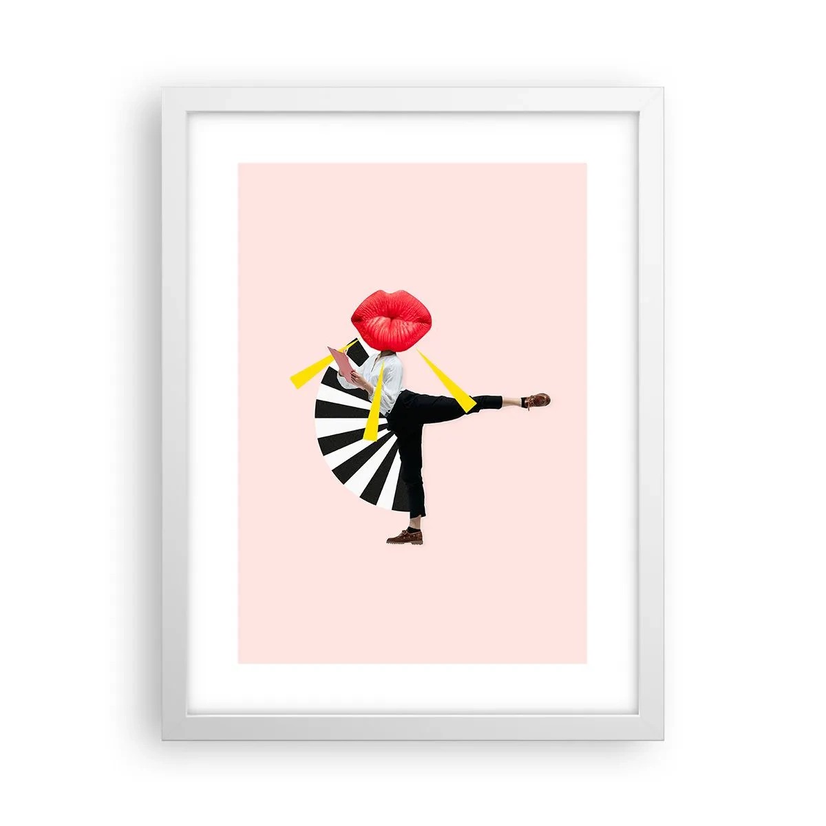 Affiche dans un cadre blanc - Poster - Pop-art surréaliste - 30x40 cm