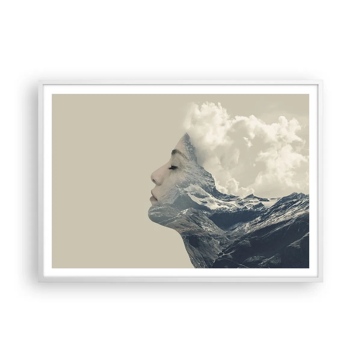 Affiche dans un cadre blanc - Poster - La beauté des éléments - 100x70 cm