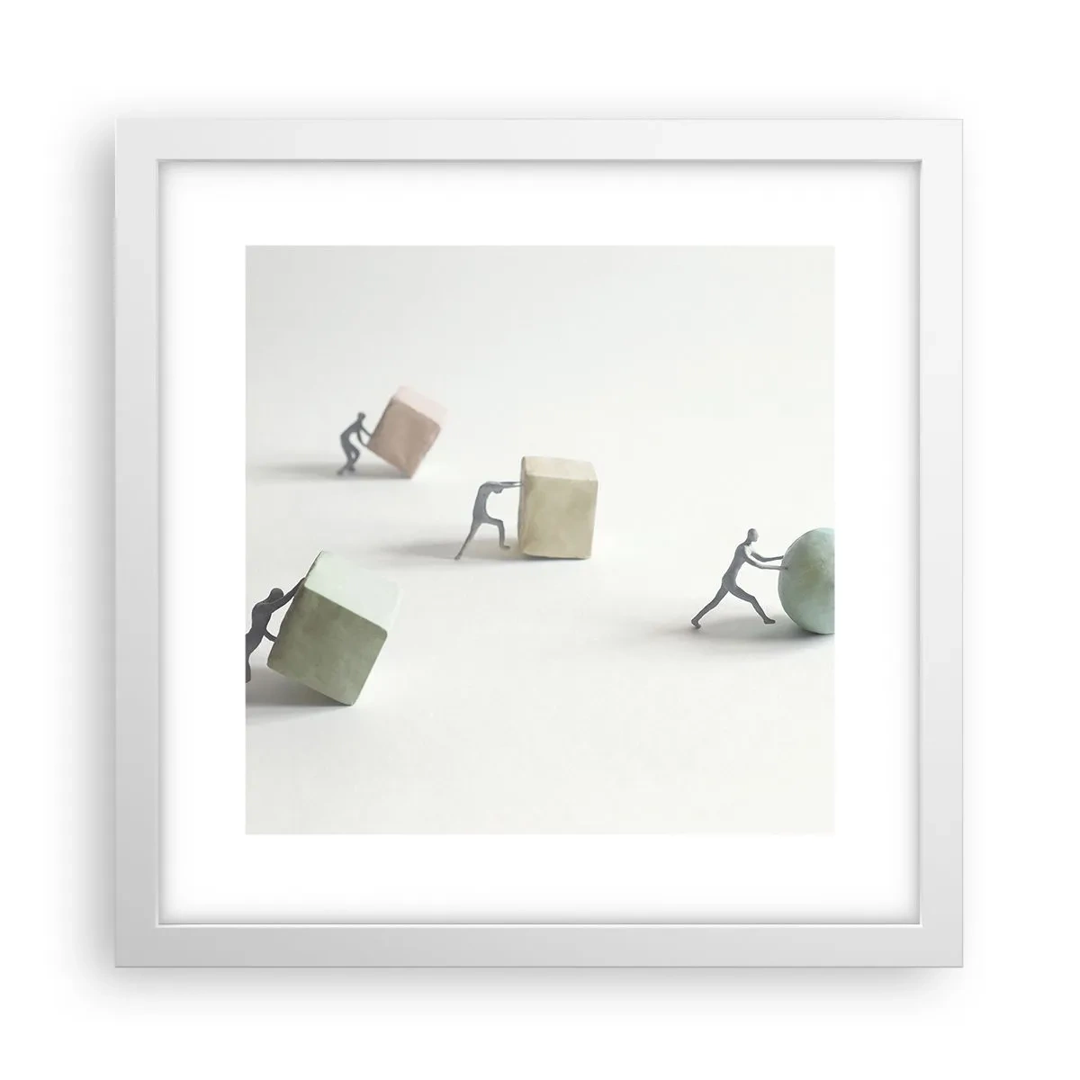 Affiche dans un cadre blanc - Poster - Rien que la vie - 30x30 cm