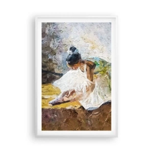 Affiche dans un cadre blanc - Poster - D'après un tableau de Degas - 61x91 cm