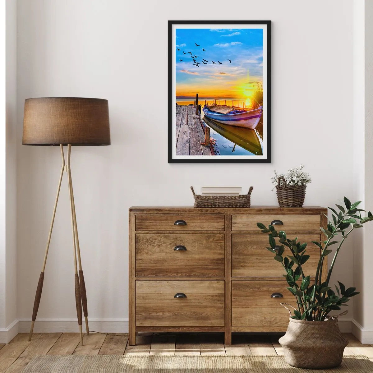 Affiche dans un cadre noir - Poster - Au revoir, à demain - 61x91 cm