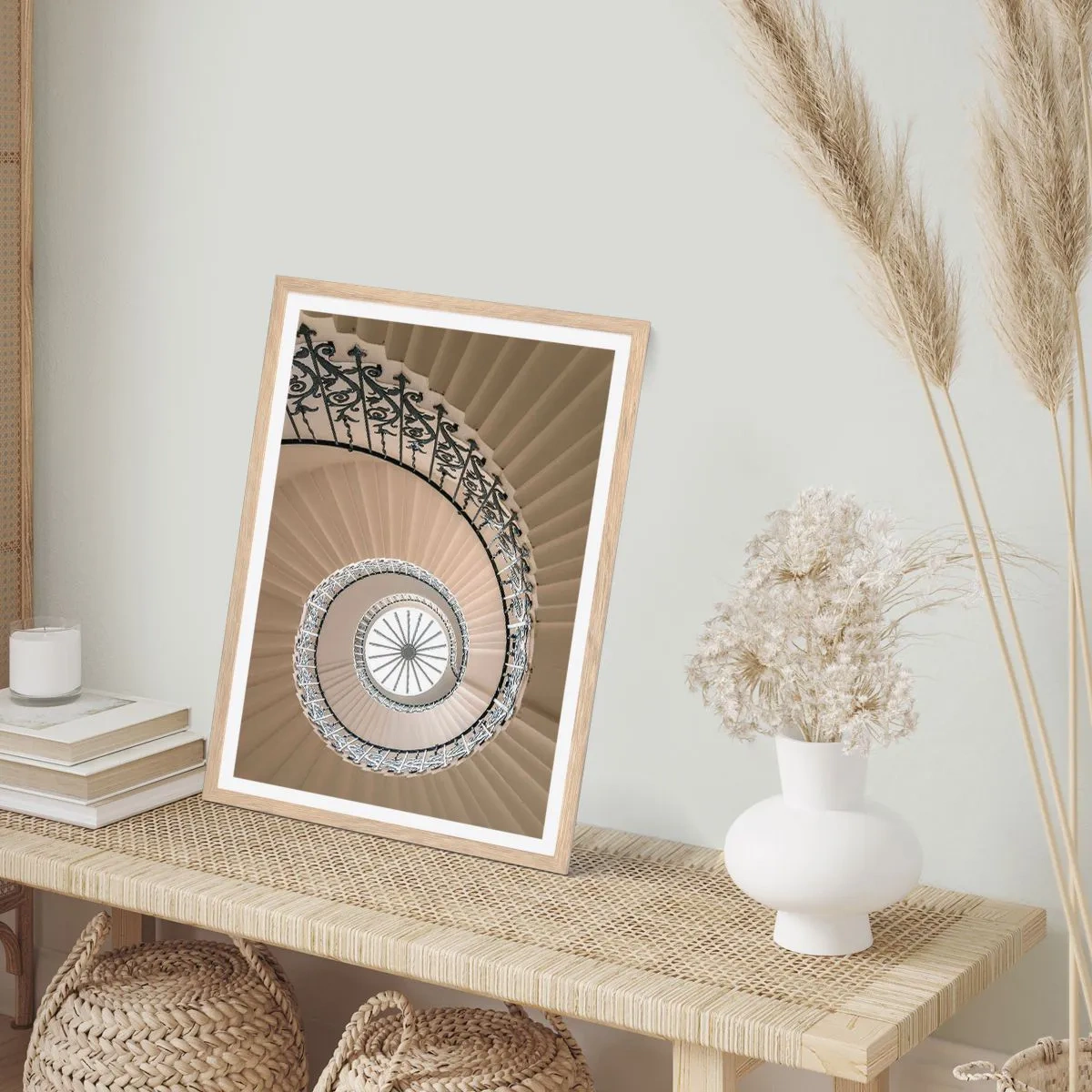 Affiche dans un chêne clair - Poster - À l'intérieur de la coquille - 30x40 cm