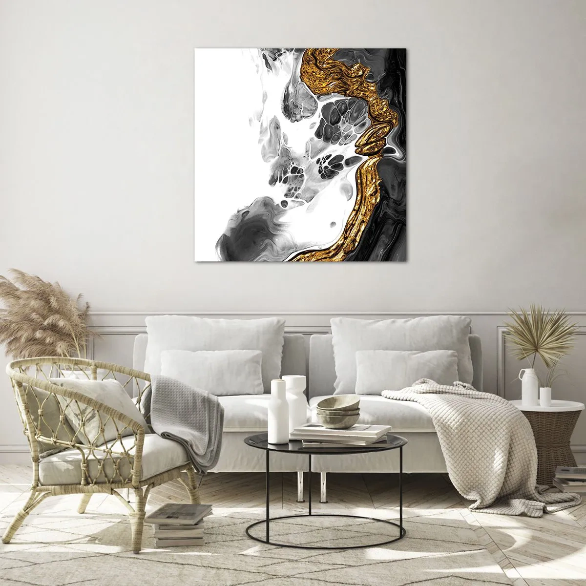 Impression sur verre - Image sur verre - Composition organique - 50x50 cm